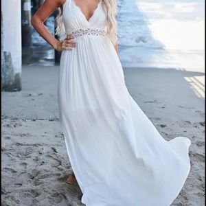 Aakaa White Dress with lace